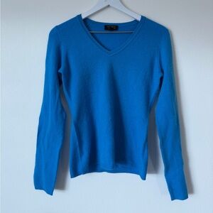 Women’s Blue 100% Cashmere Sweater